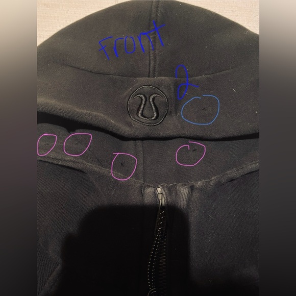 Lululemon Scuba Oversized Full-Zip Hoodie - Black Size M/L (has a few holes) - Picture 12 of 16